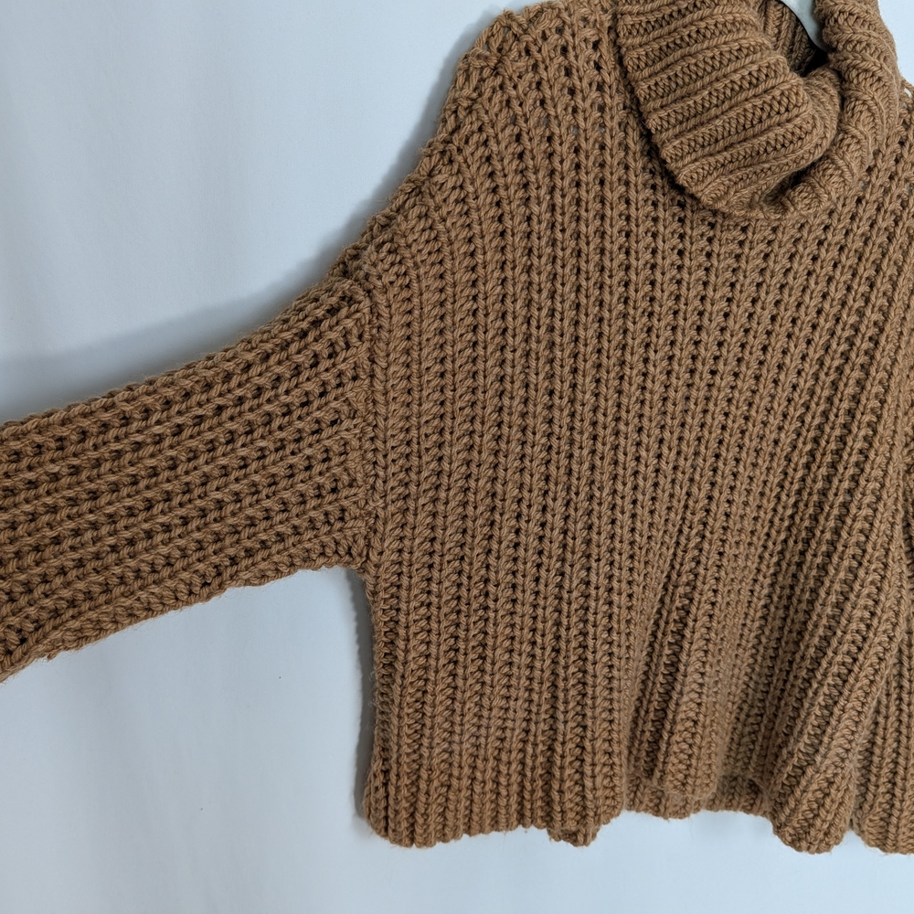 ZARA Blogger Favorite S Wool Mohair Turtleneck Sweater Oversized Chunky Knit Top - Picture 8 of 14